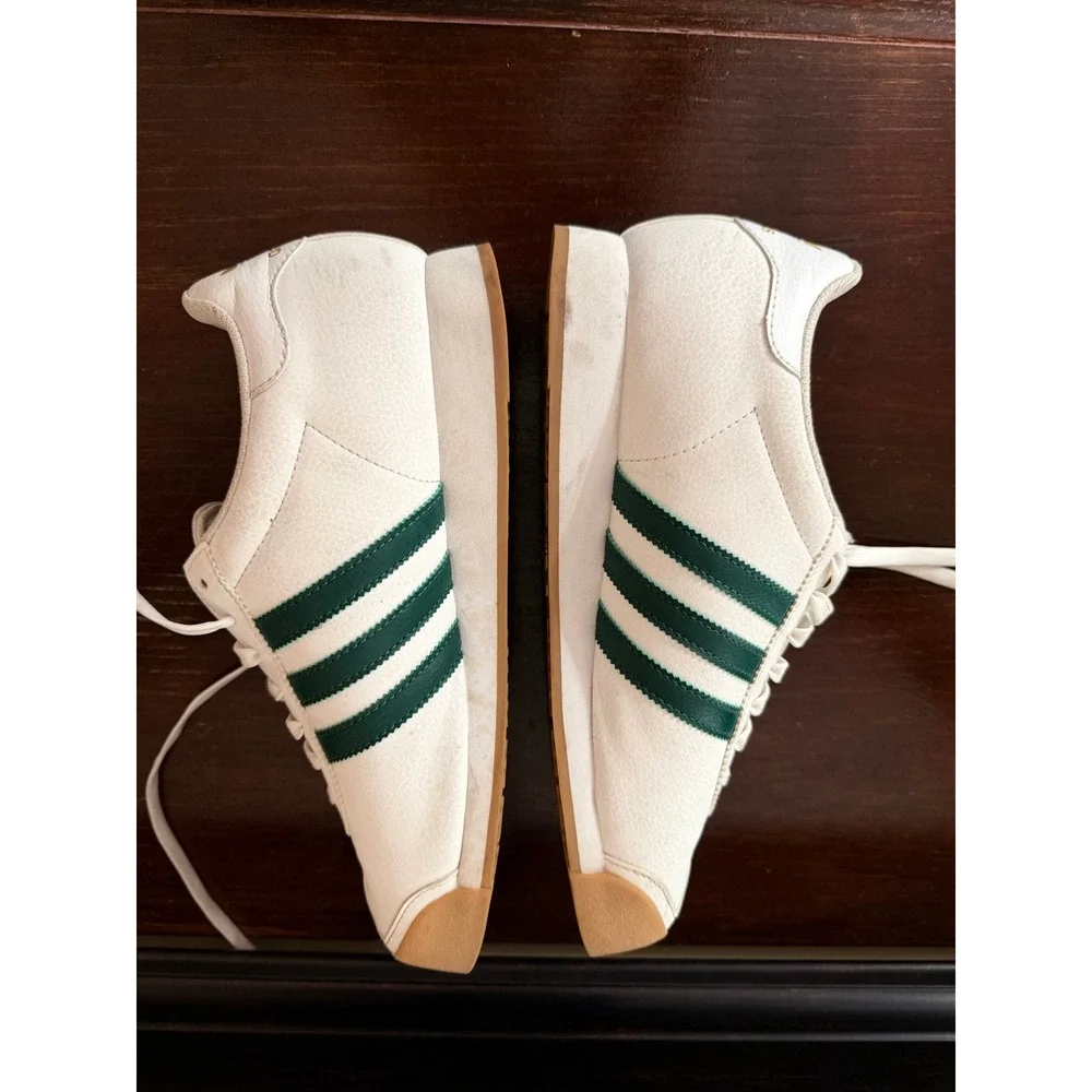 Adidas Samoa Sneakers Mens Size 9 White Green EG6089 Classic Retro Shoes‎